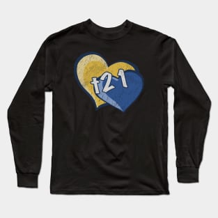 T21 Trisomy 21 Heart Long Sleeve T-Shirt